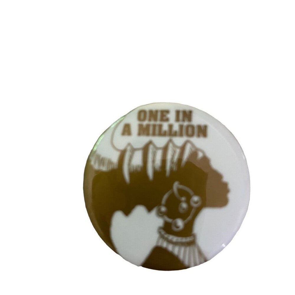 Vintage 1990s Pinback Button One in a Million Woman March 1.5" Diameter